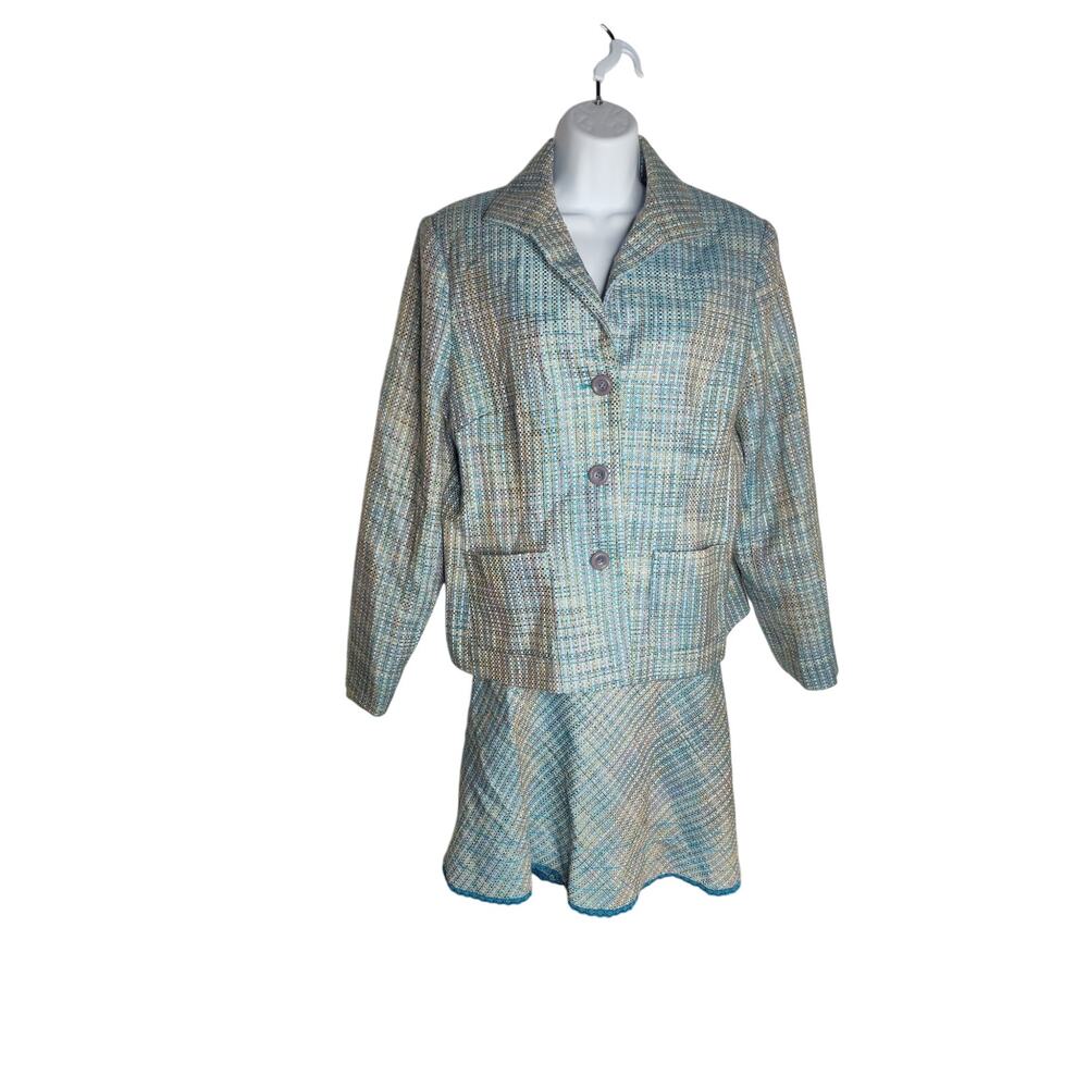 Jaclyn Smith Tweed Skirt Suit Preppy size 14